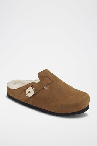 Sabots en nubuck Grace - Cognac
