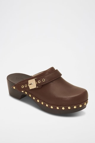 Sabots en cuir Marion - Marron