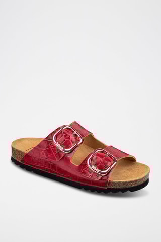 Mules en cuir Noelle - Bordeaux