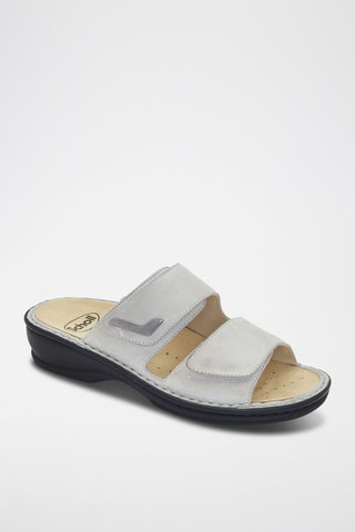 Mules en cuir Mietta - Gris clair