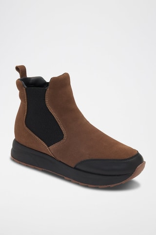 Bottines en nubuck Beverly - Cognac