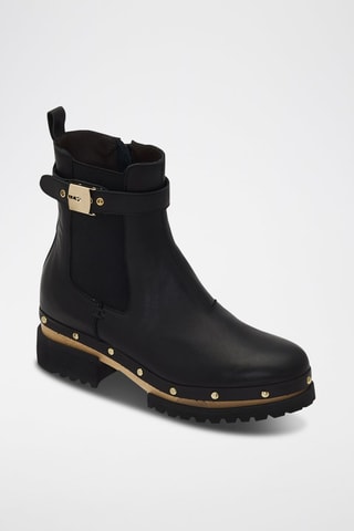 Bottines en cuir Naomi - Noir