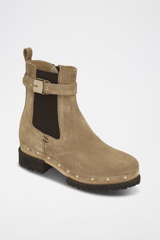 Bottines en nubuck Naomi - Beige