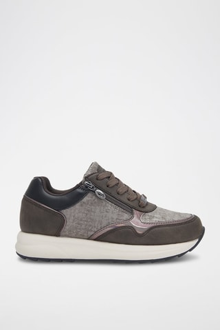 Sneakers en nubuck Beverly Zip - Marron