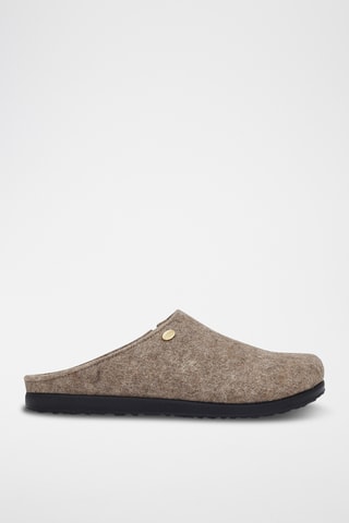 Sabots en laine Elisa - Marron chiné