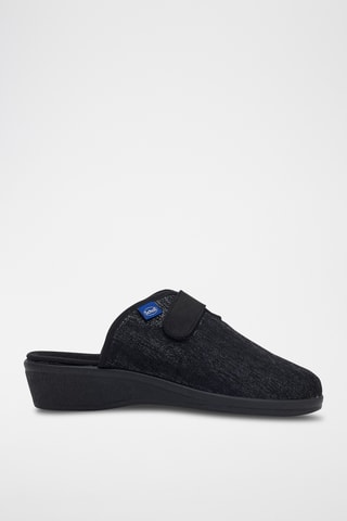 Pantoufles compensées Elsa - Noir