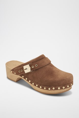 Sabots en nubuck Pescura Marion - Camel