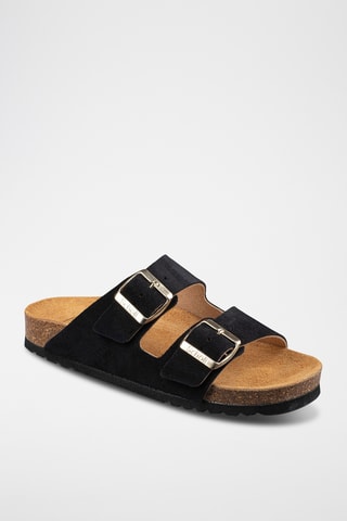 Mules en nubuck Josephine - Noir