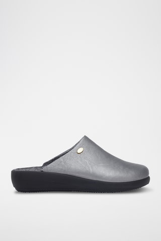 Sabots compensés en laine Nilla - Gris foncé