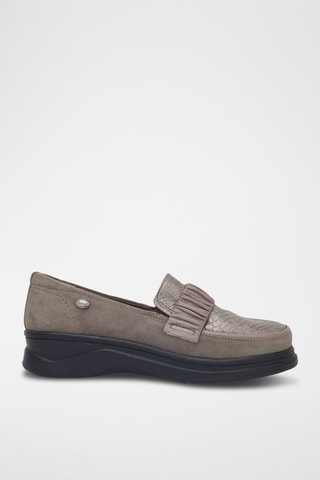 Mocassins en cuir Marcelle - Taupe