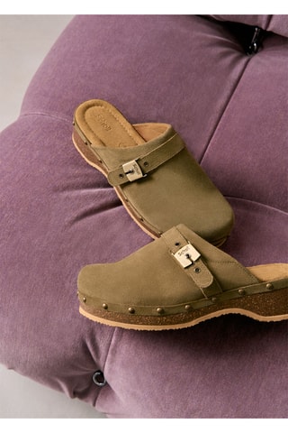 Sabots en nubuck Pescura - Kaki