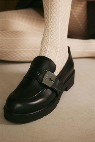 Mocassins en cuir Monica - Noir