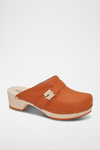Sabots en cuir Clog - Orange