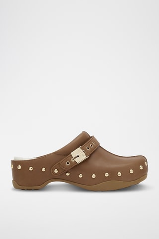 Sabots en cuir Pescura Phoebe - Marron