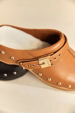 Sabots en cuir Pescura Phoebe - Marron