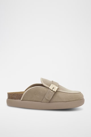 Sabots en nubuck Kendal - Beige foncé