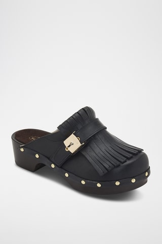 Sabots en cuir Marylin - Noir