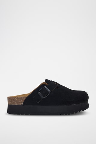 Sabots en nubuck Justine - Noir