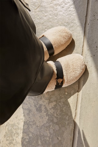 Sabots Alberta - Ecru et noir