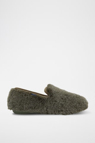 Slippers en fourrure Maddy - Kaki