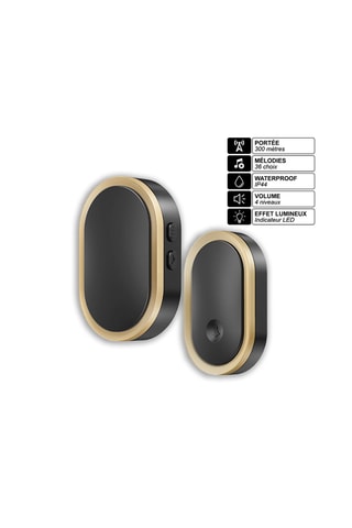 Draadloze Belknop Eko - 300 m - 36 melodieën.