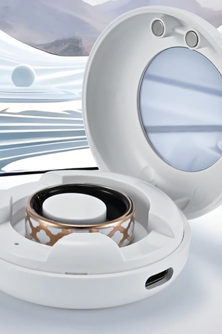 Smartring Mogie - Model Ursa - Roségoudkleurig en Wit - Maat 12