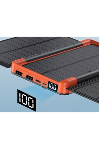 Powerbank 20000 mAh QI Eko - Solar - Zaklamp.