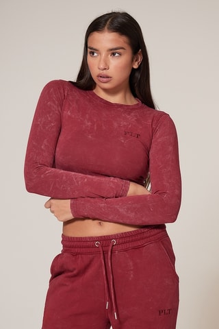 Crop top tie and dye - Bordeaux