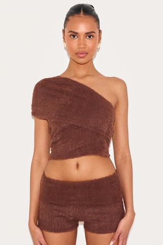 Top asymétrique - Marron