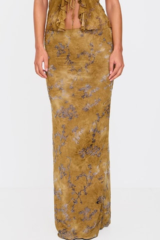 Jupe longue - Vert olive