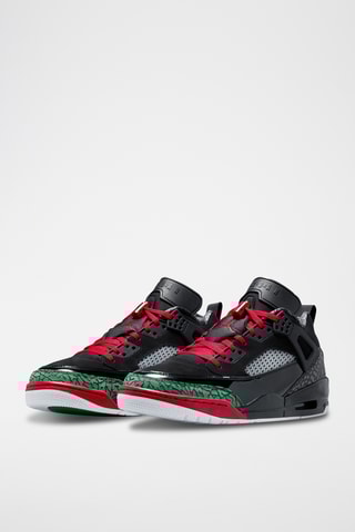 Spizike Low en cuir - Noir et rouge - Jordan