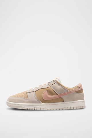 Dunk Low en nubuck - Gris clair et corail - Nike