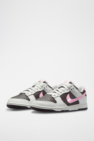 Nike Dunk en cuir - Blanc et rose poudré - Nike