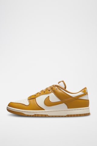 Nike Dunk Low Retro en cuir - Blanc et moutarde
