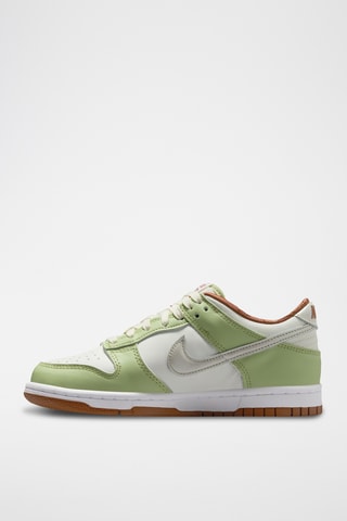 Nike Dunk Low en cuir - Ecru et vert olive - Nike