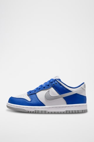 Nike Dunk Low en cuir - Ecru et bleu clair - Nike
