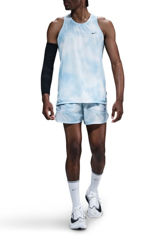 Débardeur de running tie and dye - Bleu clair - Nike