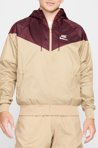 Coupe-vent à capuche - Beige et bordeaux - Nike
