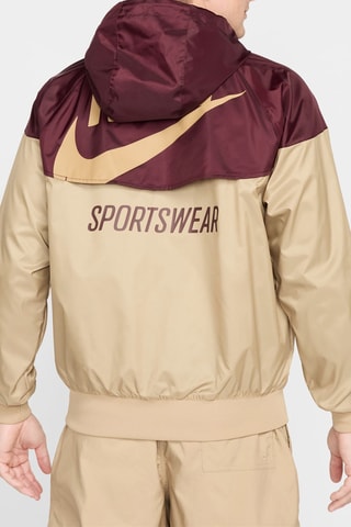 Coupe-vent à capuche - Beige et bordeaux - Nike