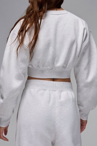 Sweat court polaire - Gris clair chiné