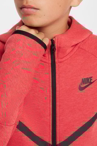 Sweat polaire à capuche - Rouge