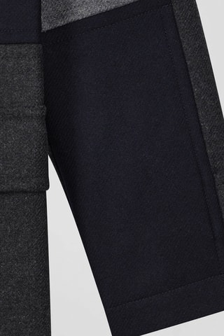 Manteau en laine Redding - Noir et gris foncé