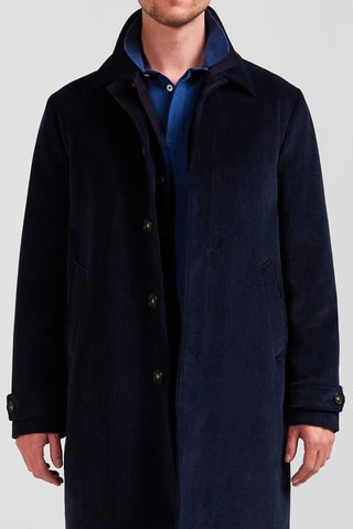 Manteau en velours New Karlito - Bleu foncé