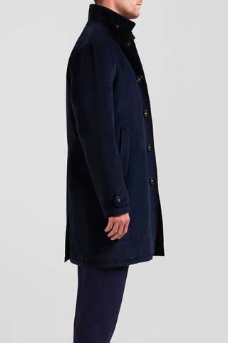 Manteau en velours New Karlito - Bleu foncé