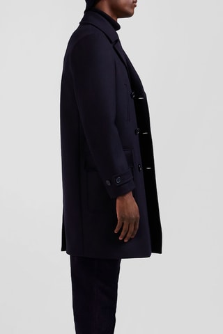 Manteau en laine Militaire - Bleu foncé