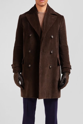 Manteau en velours Education militaire - Marron