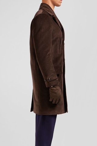 Manteau en velours Education militaire - Marron