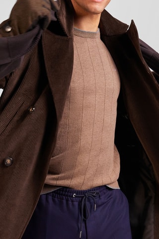 Manteau en velours Education militaire - Marron