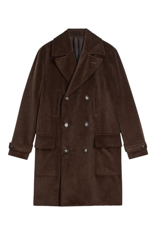 Manteau en velours Education militaire - Marron