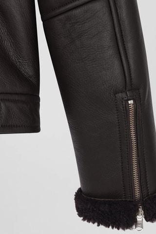 Veste en cuir de mouton Luciens - Noir